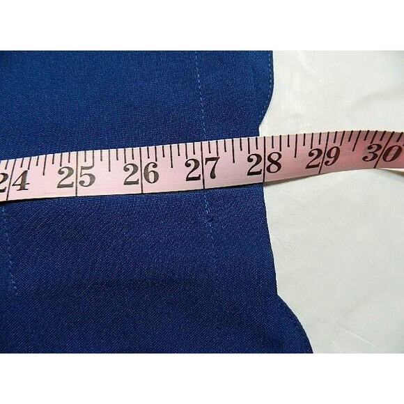 Blair Blazer Jacket Womens Size 12 Short Sleeve 1 Button Blue Pockets Classic - Picture 9 of 10